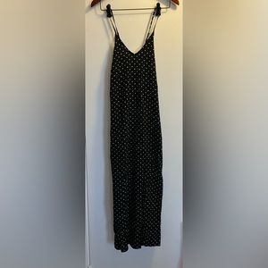 Polka dot maxi slip dress